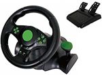 Kabalo Gaming Vibration Racing Steering Wheel (23cm) and Pedals for XBOX 360 PS3 PC USB