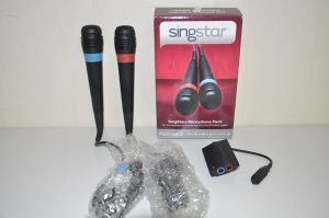 Pair Of SingStar Wired Microphones (PS2/PS3/Ps4) for PlayStation 2