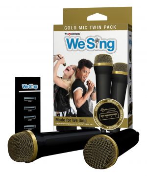 We Sing Gold Top Microphone 2-Mic Bundle (PS4/Xbox One/PC/Nintendo Wii U/Mac OS X) for PlayStation 3