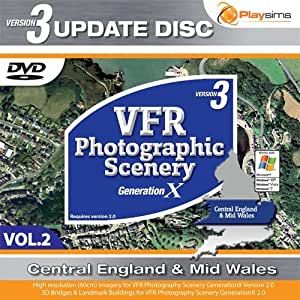 Playsims Publishing VFR Photographic Scenery Generation X Update Disc 2 - Central England and Mid Wales for Windows PC