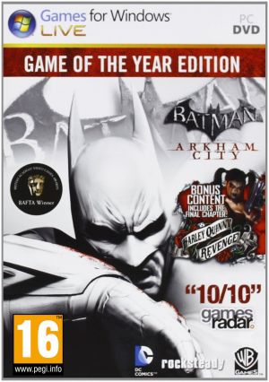 Batman: Arkham City - Game of the Year (PC DVD) for Windows PC