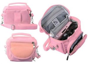 FoneM8® - Pink Travel Bag Carry Case For Nintendo 3DS, 3DS XL also Fits all other versions Of DS, DS Lite, DSi, DSi XL, 3DS, 3DS XL, New 2DS XL for Nintendo DS