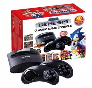 PQube Mega Drive / Genesis Sonic the Hedgehog Classic Retro Games Console - 25th Sonic Anniversary Ed - Plug and Play for Electronic Games