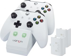 Venom Xbox One Twin Docking Station with 2 x Rechargeable Battery Packs: White (Xbox One) for Xbox One