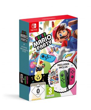 Super Mario Party + Neon Green/ Neon Pink Joy-Con (Nintendo Switch) for Nintendo Switch